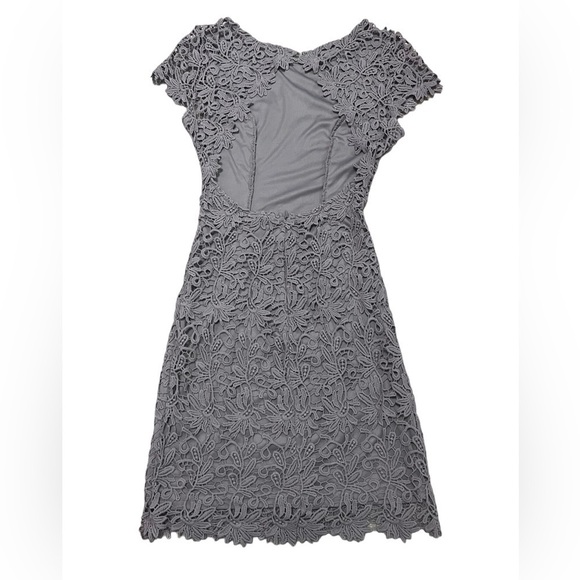 Lulus Open Low Back Gray Crochet Dress - Picture 7 of 8